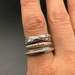 Lot Of 3 Sterling Silver Stacking Band Rings Size 7 Photo 0