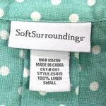 Soft Surroundings Womens Small Linen Top Polka Dot Beachy Summer Coastal Preppy Photo 5