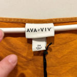 Ava & Viv Ava &‎ Viv Women's Copper Pumpkin 3/4 Ballon Sleeve Ruffle Hem Dress size 2X NWT Photo 1