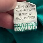 DREAGAL Christmas Santa Face Raglan Tee Striped Long Sleeve Graphic Green 3XL Size undefined Photo 2