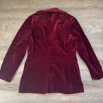 Red Velvet Blazer Jacket Vintage Chic Classic Holiday Christmas Size Small Photo 9