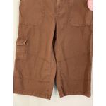 Life is Good  Womens Brown Cargo Cropped Pants Size 6 Photo 4