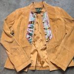 Sharif Studio Womens Small Soft Yellow Vintage Western Leather Retro 90’s jacket Photo 0