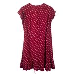 Rails Koreen Wrap Dress Women's L Red Wildflower Floral Short Sleeve Ruffle Hem Photo 8