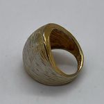 Two Tone Ring Silver and Gold Tone size 7 Photo 5