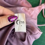 Zyia  Active Women M Lilac Lavender Purple Floral Double Strap Sports Bra Padded Photo 6