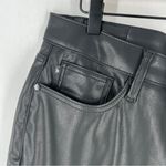 Judy Blue ‎ Faux Leather Black Tummy Control High Rise Straight Leg Pants Size 32 Photo 5