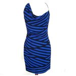 Bar III Striped Blue Bodycon Dress sz M Photo 4
