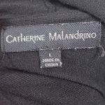 Catherine Malandrino  Sweater Womens Large Black Hooded Long Sleeve Knit Photo 3