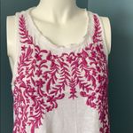 Lucky Brand  White & Purple Embroidered Tank Small Photo 2