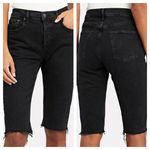 AGOLDE Carrie Skinny Bermuda Denim Shorts in Stunner Wash Black Women's 24 Photo 1