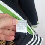 Dressbarn Woman Navy Contrast Striped Full Zip Collegiate Sweater Size 18/20 Blue Photo 7