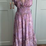 Alexis Clemence Tiered Ruffle Maxi Dress Purple Bouquet sz Xs Photo 4