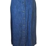 Poetry A-Line Midi Length Denim Skirt Size Large Photo 0