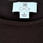 CeCe  Mockneck Contrast Sleeve Sweater Black Small Photo 7