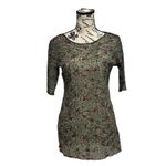 Jessica Simpson Vtg Y2K Mesh Floral Paisley Blouse M | Forest Fairy Hippie Top Photo 1