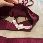 PINK - Victoria's Secret NWT  Velvet Bralette and Panty Set - Burgundy Photo 2