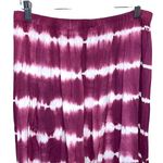 KORI America Tie Dyed Rayon Maxi Skirt Slits Pull On Size Large Purple Photo 3