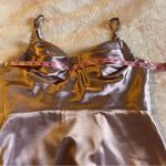 NWOT lilac satin prom dress cowl neckline spaghetti straps lace up back size 12 Purple Photo 6