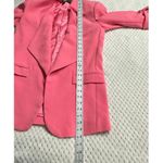 ZARA  Open Front Blazer Small Pink Rolled 3/4 Sleeves Oversized Cascade Neck Photo 10