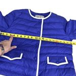 Marido Firenze | US 6 | Designer Goose Down Leather Trim Puffer Coat Jacket $590 Blue Photo 5