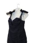 Alice McCALL  Goodvibes Tulle Tie Off Shoulder Fitted Mini Dress Black Size US 8 Photo 2