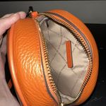 NWOT Michael Kors Crossbody Bag Canteen Fulton Small Round Tangerine Leather Fal Photo 4