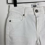 Paige Crisp White Distressed Skinny Jeans Photo 3