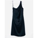 Eliza J  pleated side one shoulder black mini dress formal size 8 Photo 1