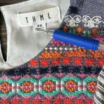 THML Anthropologie  Cotton Embroidered Aztec Boho ‎ Shift Dress XSmall Photo 5