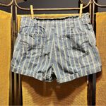 American Eagle Outfitters Blue and White Striped Jean Shorts Photo 3