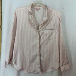 Victoria's Secret Victoria’s Secret Glazed Satin Long Pajama Set Striped Medium Pink Photo 1