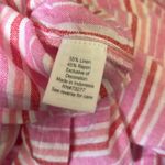 SO  Strappy linen blend pink stripe maxi dress | medium Photo 5