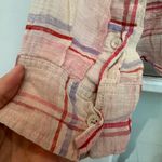Anthropologie Holding Horses Pink Pocket Blushed Plaid Buttondown Shirt Size L Photo 5