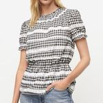J.Crew daisy chain peplum gingham blouse brand new size small Photo 0