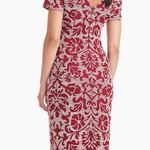 JS Collections  Dress Nadia V Neck Knee Length Dress in Blush/ Garnet Sz 8 EUC Photo 2