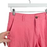 Kut From The Kloth Meg Wide Leg High Rise Linen Blend Pink Pants Womens 8 Photo 1