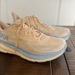 Hoka  One One Clifton 9 Blue beige running walking sneaker Womens 9 Photo 1