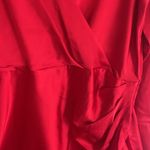 A New Day RED DRAPED WRAP DRESS LONG SLEEVE DRESS SIZE XL Photo 2
