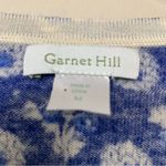 Garnet Hill  Floral Merino Wool Royal Blue Button Down Sweater Cardigan Photo 1