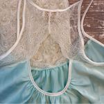 Kate Spade  teal Satin Chemise with Lace 1x Photo 3