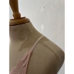 Anthropologie floreat vneck pink lace racerback adjustable strappy bralette L Photo 1