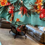 She & Sky  Aqua Tropical Shorts Size Large Photo 2