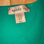 Bailey 44 an Anthropology Brand Green Top with Satin Patterned Sleeves Photo 1