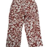 Patagonia Vintage  Size 6 Beachcomber Pants Floral Print Brown White Cropped Photo 1