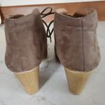 Maurice's  Chunky Heel Brown Suede Ankle Booties Size 8.5 Photo 2