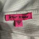 Betsey Johnson Ribbed Knit Ruched Cutout Bodycon Dress Women's Med White Photo 5