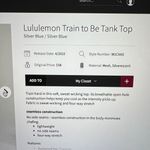 Lululemon  Train To Be Tank Top Silver Blue PTP 17 Photo 1