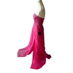 Lulus  Pink Beaded Strapless Prom Wedding Dress Size Small  NEW Photo 2