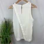 Tart  Ivory Sleeveless Drape Zip Shoulder Top NEW M Photo 1